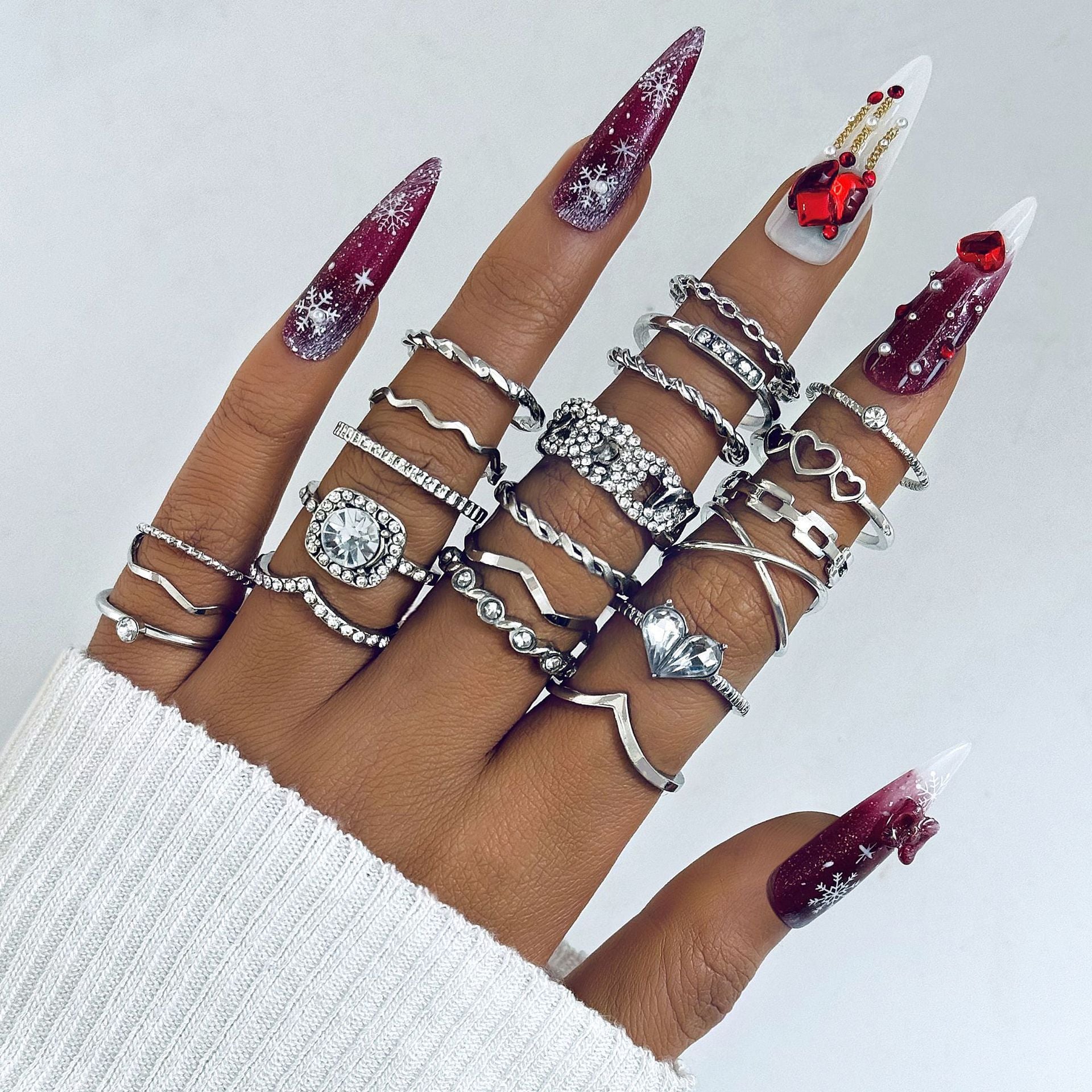 Wholesale Open Multi-Jointed Butterfly Ring Set